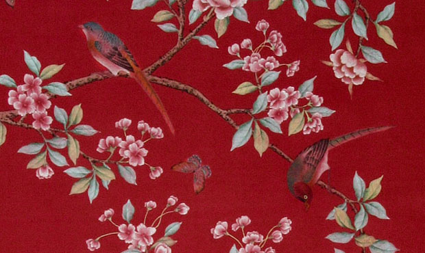 Motivi floreali e uccelli variopinti per la versione in blu della Collezione Old China