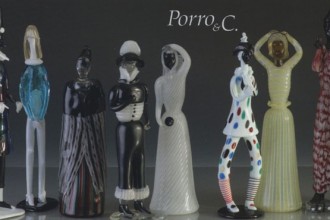 Figurine in vetro di Murano a presentare l'asta organizzata da Porro & Co