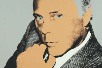 Un’opera di Andy Warhol ritrae lo stilista Giorgio Armani