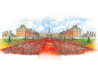 5000 poppies sketch by Phillip Johnson