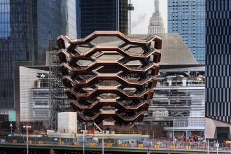 Photo - Vessel with The Shops & Restaurant at Hudson Yards - courtesy of Michael Moran for Related-Oxford