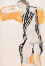 Egon_Schiele_Reclining_Nude_Girl_in_Striped_Smock_