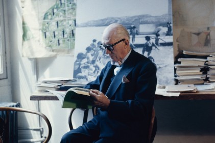 French architect and painter Le Corbusier at his studio, France 1960s. (Photo by Wolfgang Kuhn/United Archives via Getty Images)